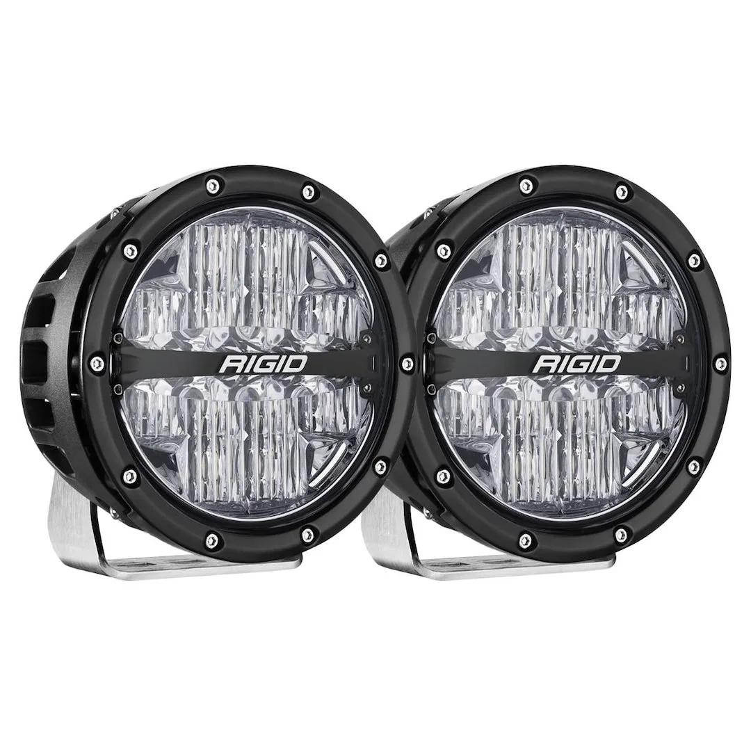 36411 – RIGID IND Driving/ Fog Light, LED Bulb 6 Inch Round 72 Watt 5.1 AMP Draw Drive Beam 12-LED RGBW Backlighting ...
